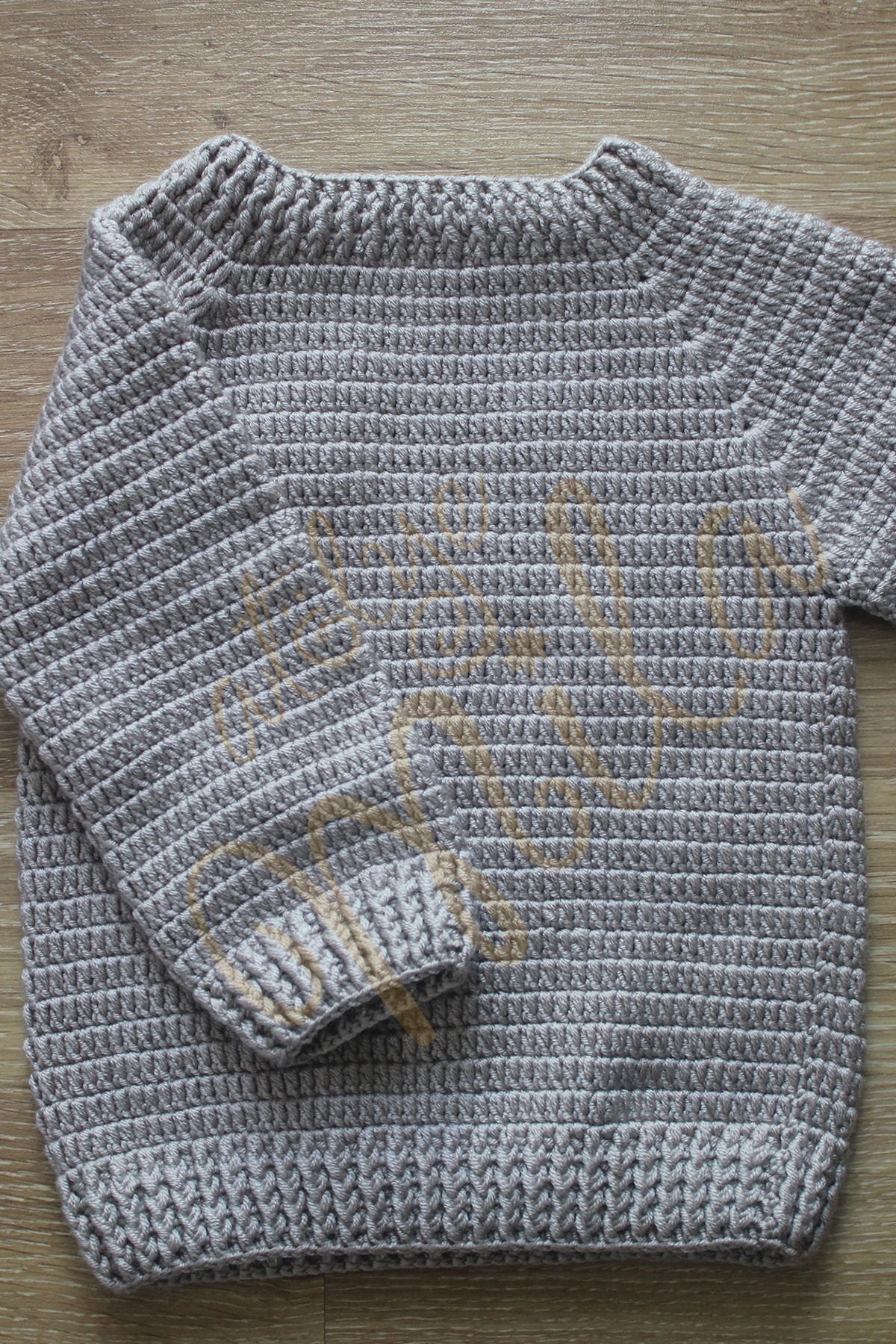 Açık Kahve Tığ İşi Kazak