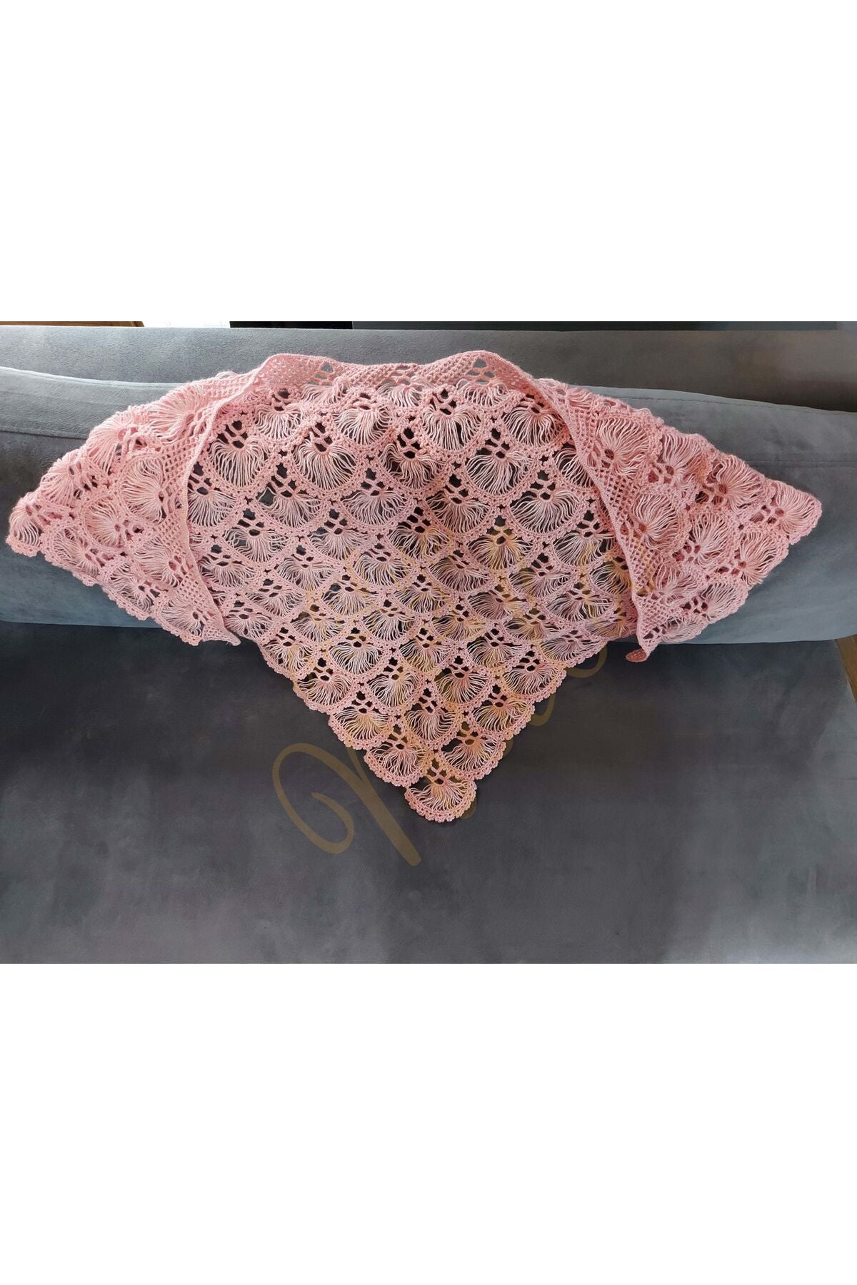 Pembe Yelpaze Model Şal