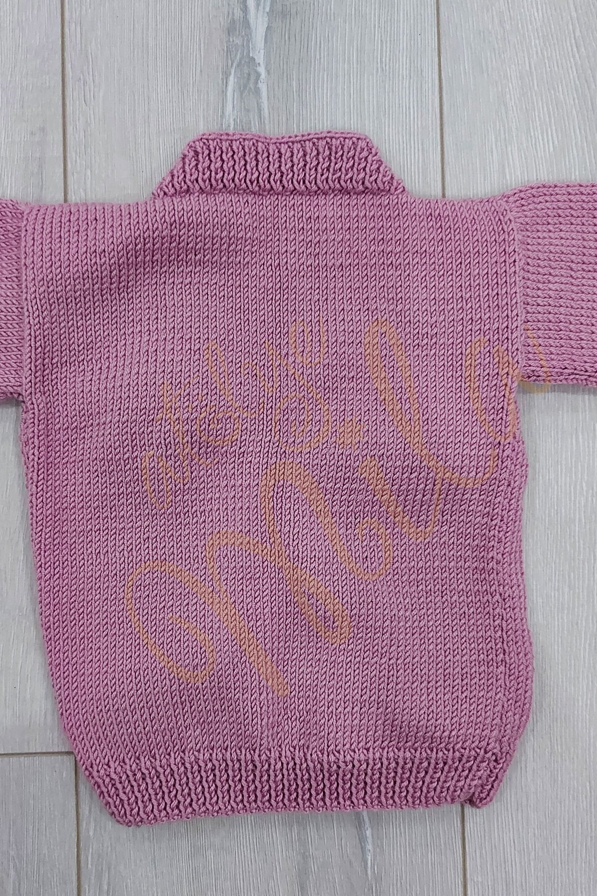 Papatyalı Mor Hırka Küçük Yaş