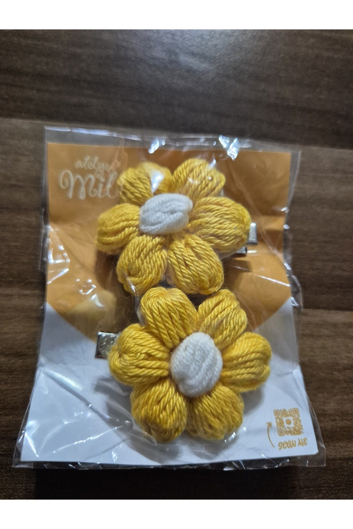 SARI BEYAZ PAPATYA ÖRGÜ TOKA