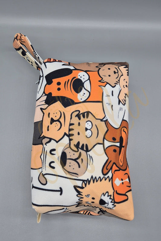 Sevimli Köpekler Dikdörtgen Makyaj Çantası