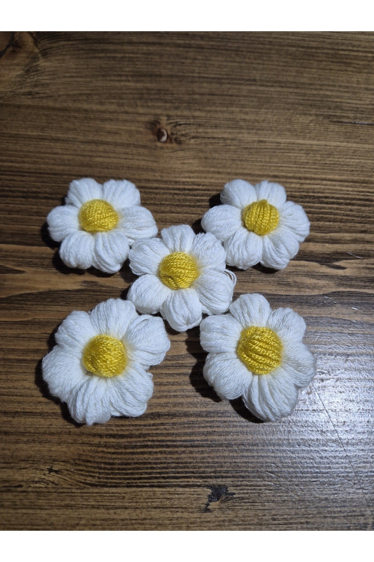 Sarı Papatya Örgü Toka
