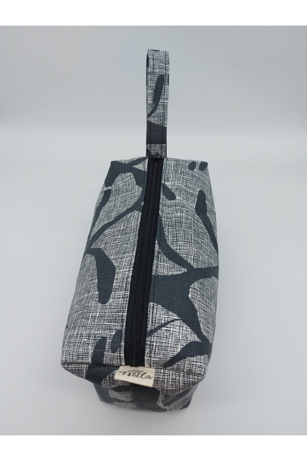 Siyah Yapraklı Dikdörtgen Çanta