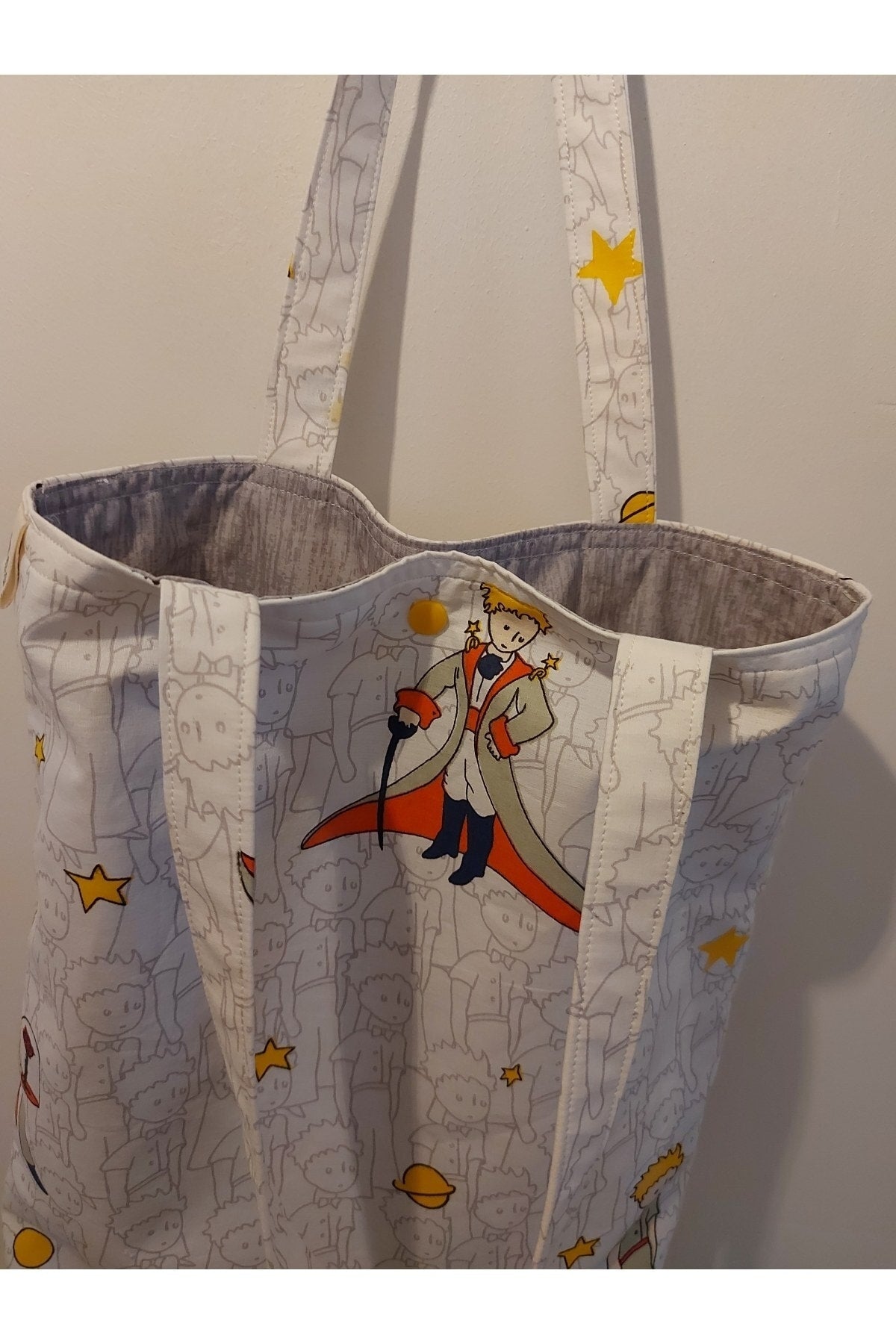 Küçük Prens Desenli Kumaş Omuz Çantası