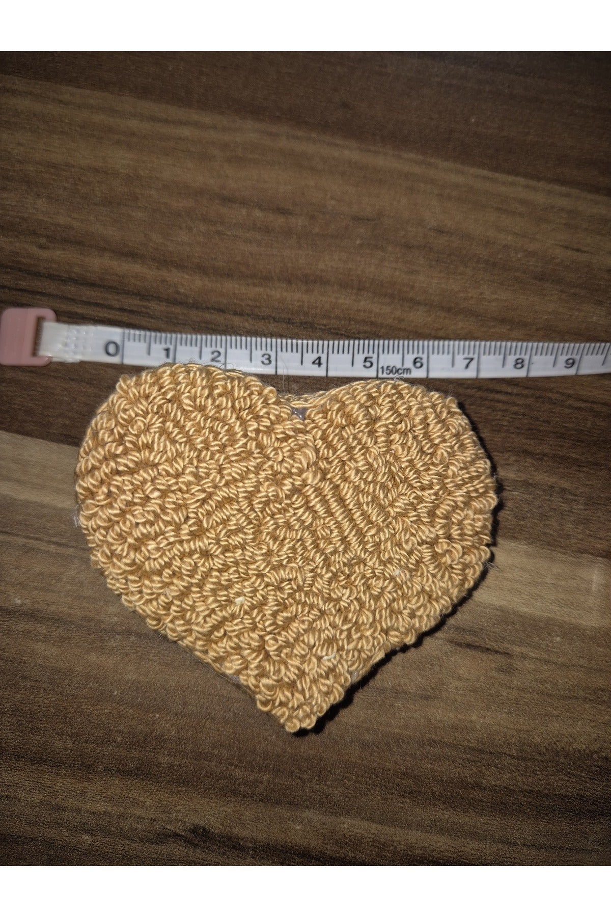 KAHVERENGİ BÜYÜK BOY KALPLİ PUNCH TOKA