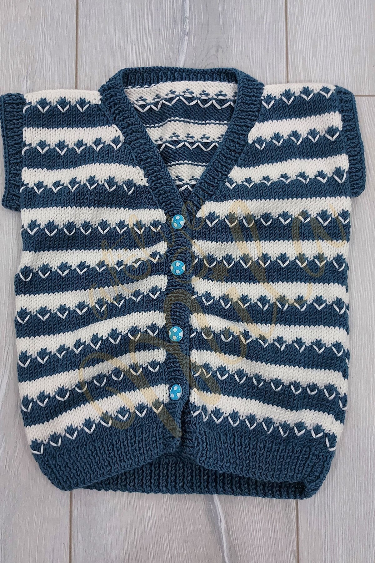 Yeşil - Beyaz Yelek