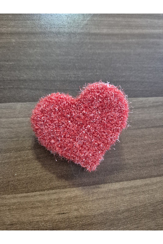 PEMBE SİMLİ İP KALPLİ PUNCH TOKA