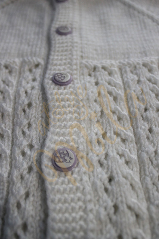 Beyaz Yarım Kol Bebek Yeleği