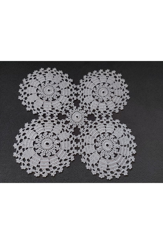 DÖRTLÜ YUVARLAK DANTEL PEÇETE- ÇEYİZLİK