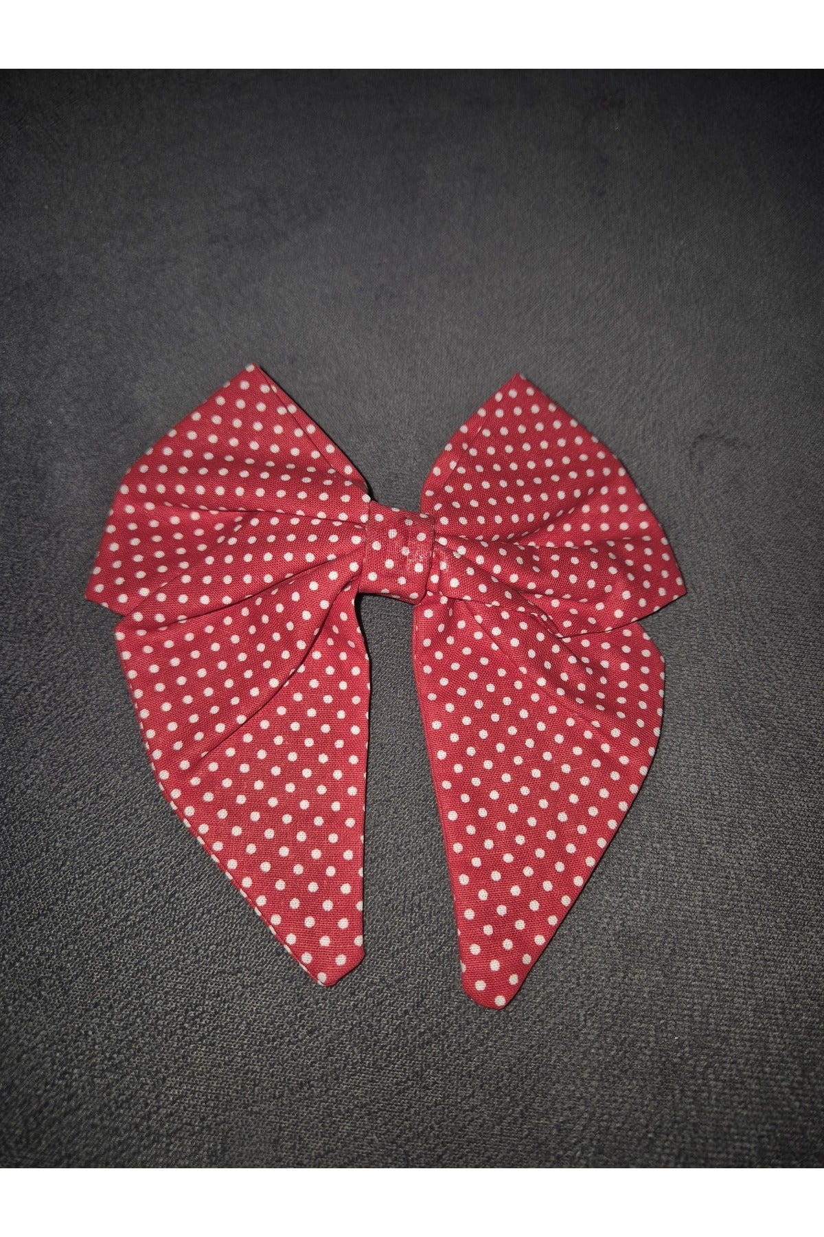 KIRMIZI BEYAZ KUMAŞ FİYONK TOKA-(KLİPSLİ)