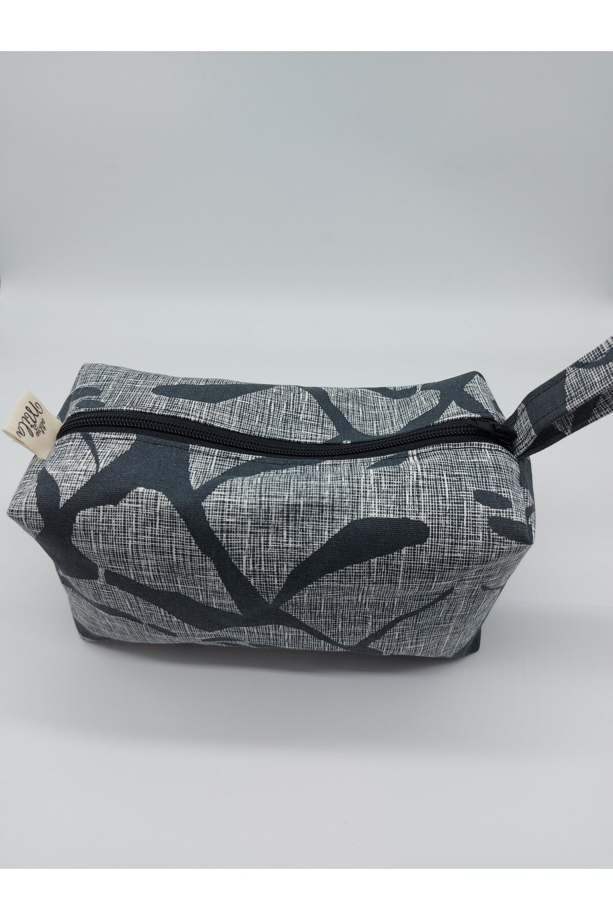 Siyah Yapraklı Dikdörtgen Çanta