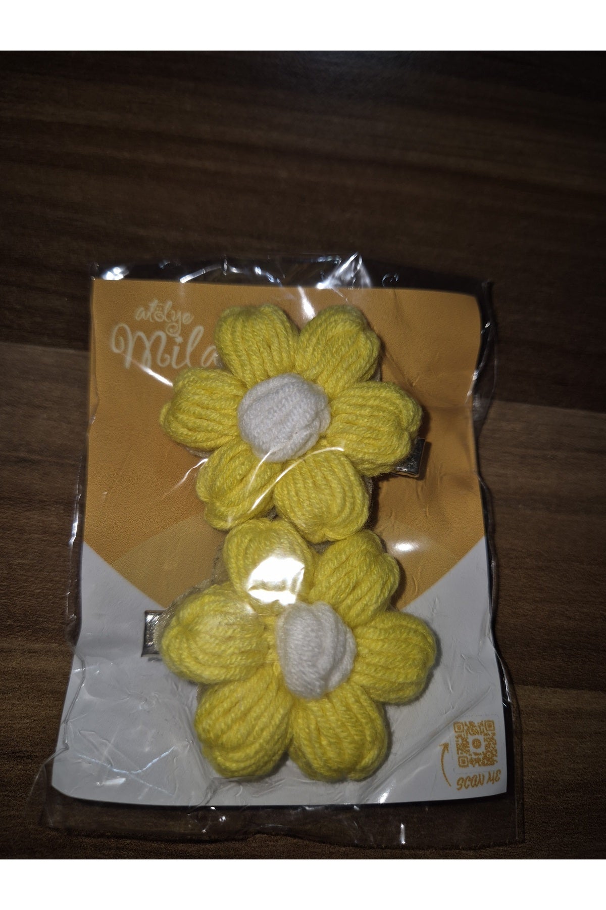 SARI BEYAZ PAPATYA ÖRGÜ TOKA