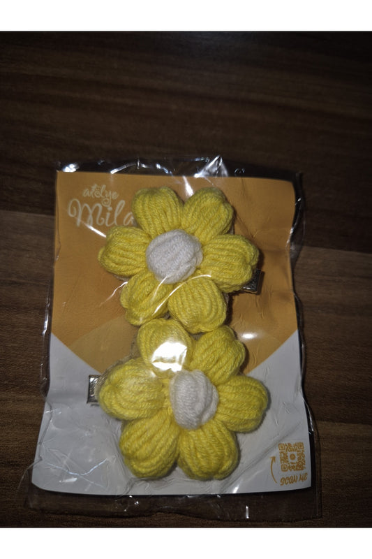 SARI BEYAZ PAPATYA ÖRGÜ TOKA