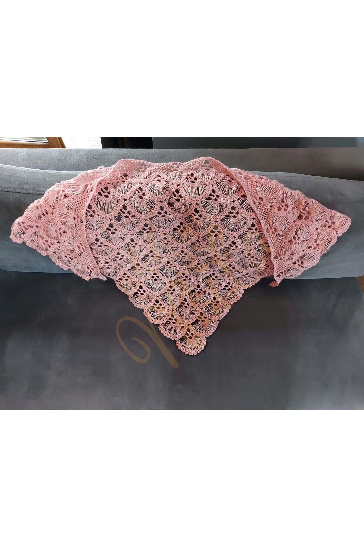 Pembe Yelpaze Model Şal