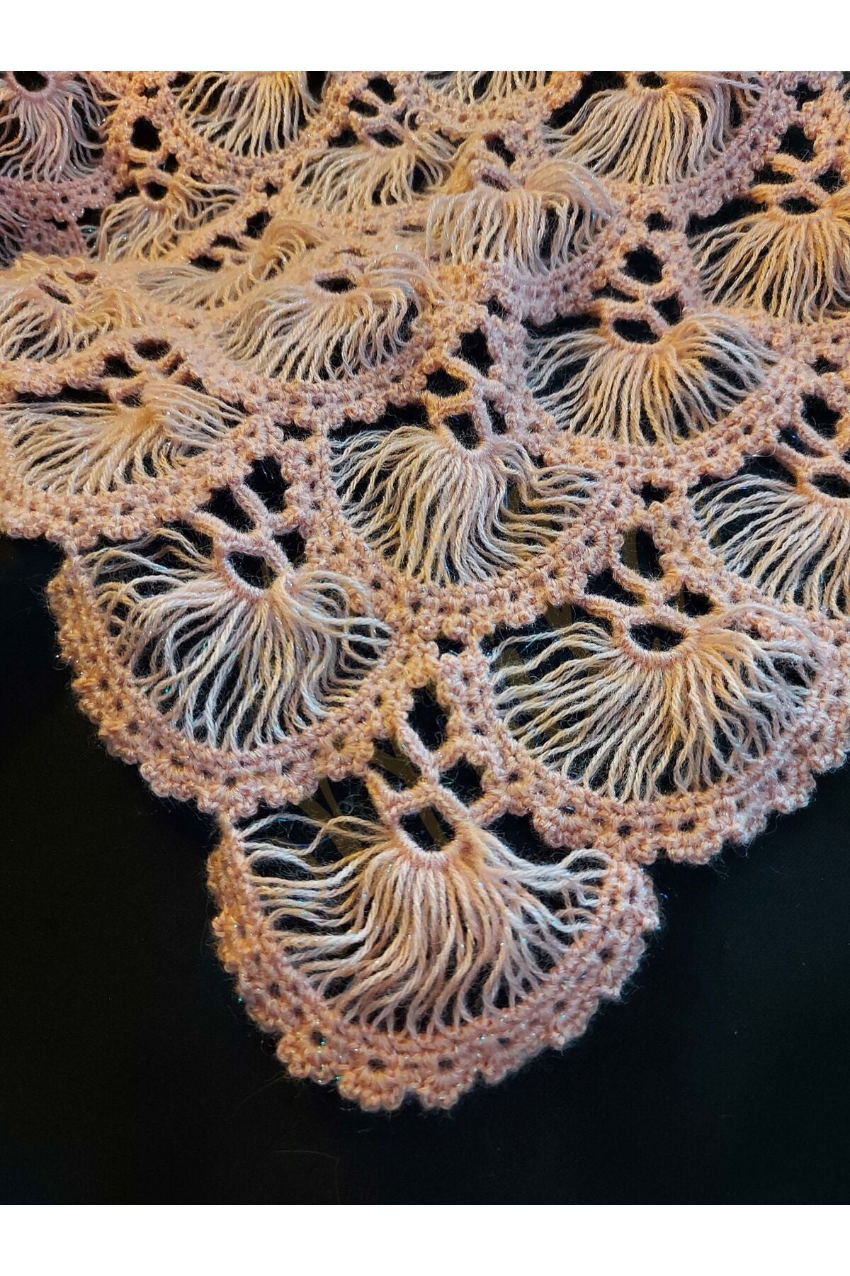 Pembe Yelpaze Model Şal