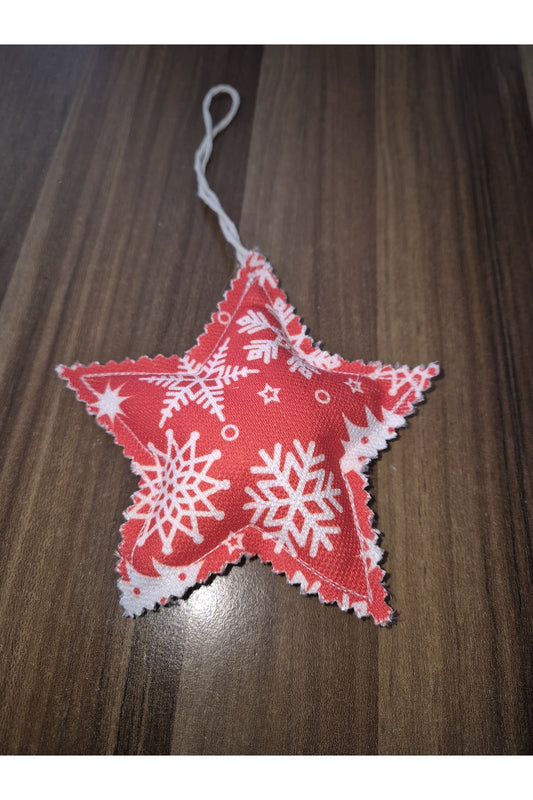 KIRMIZI KIŞ TEMALI YILDIZ SÜS