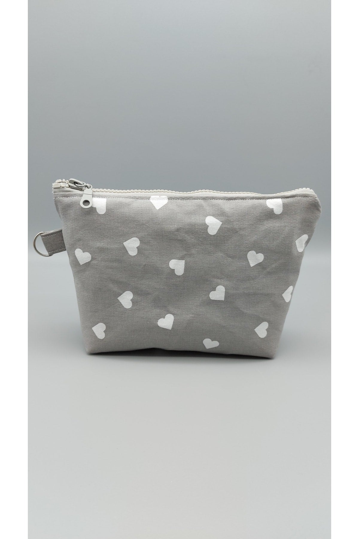 Kalpli Gri Makyaj Çantası