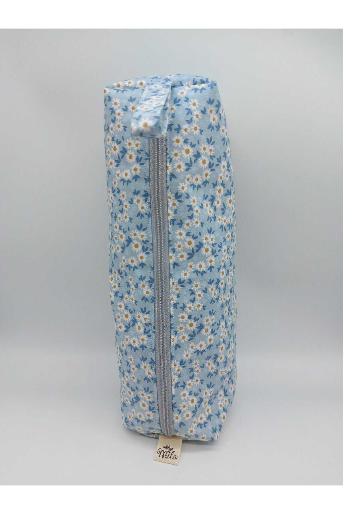 Mavi Minik Çiçekli Büyük Boy Düzenleyici Çanta