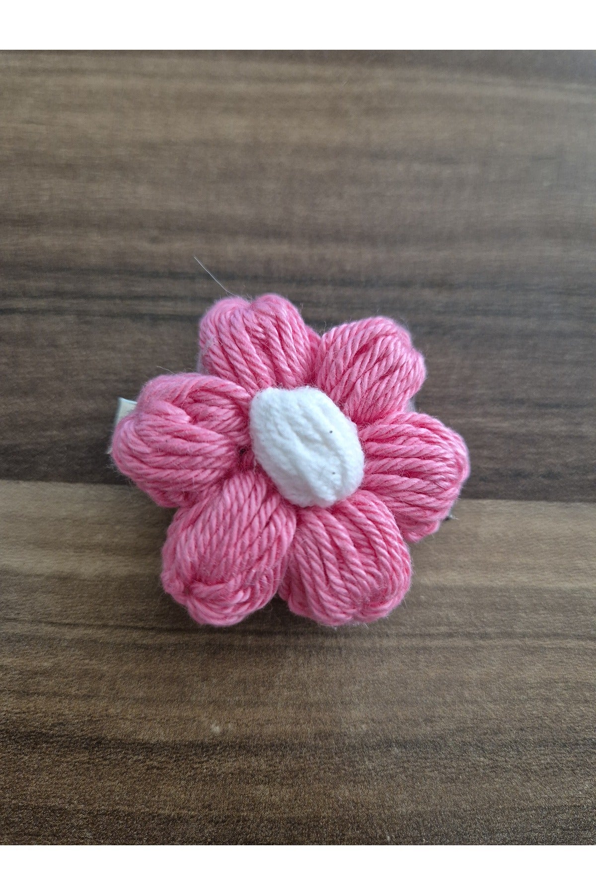 PEMBE BEYAZ PAPATYA ÖRGÜ TOKA