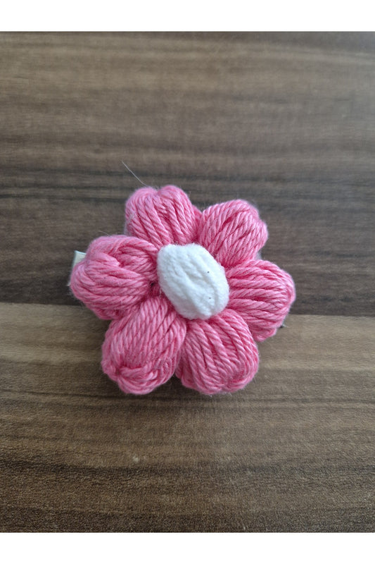 PEMBE BEYAZ PAPATYA ÖRGÜ TOKA