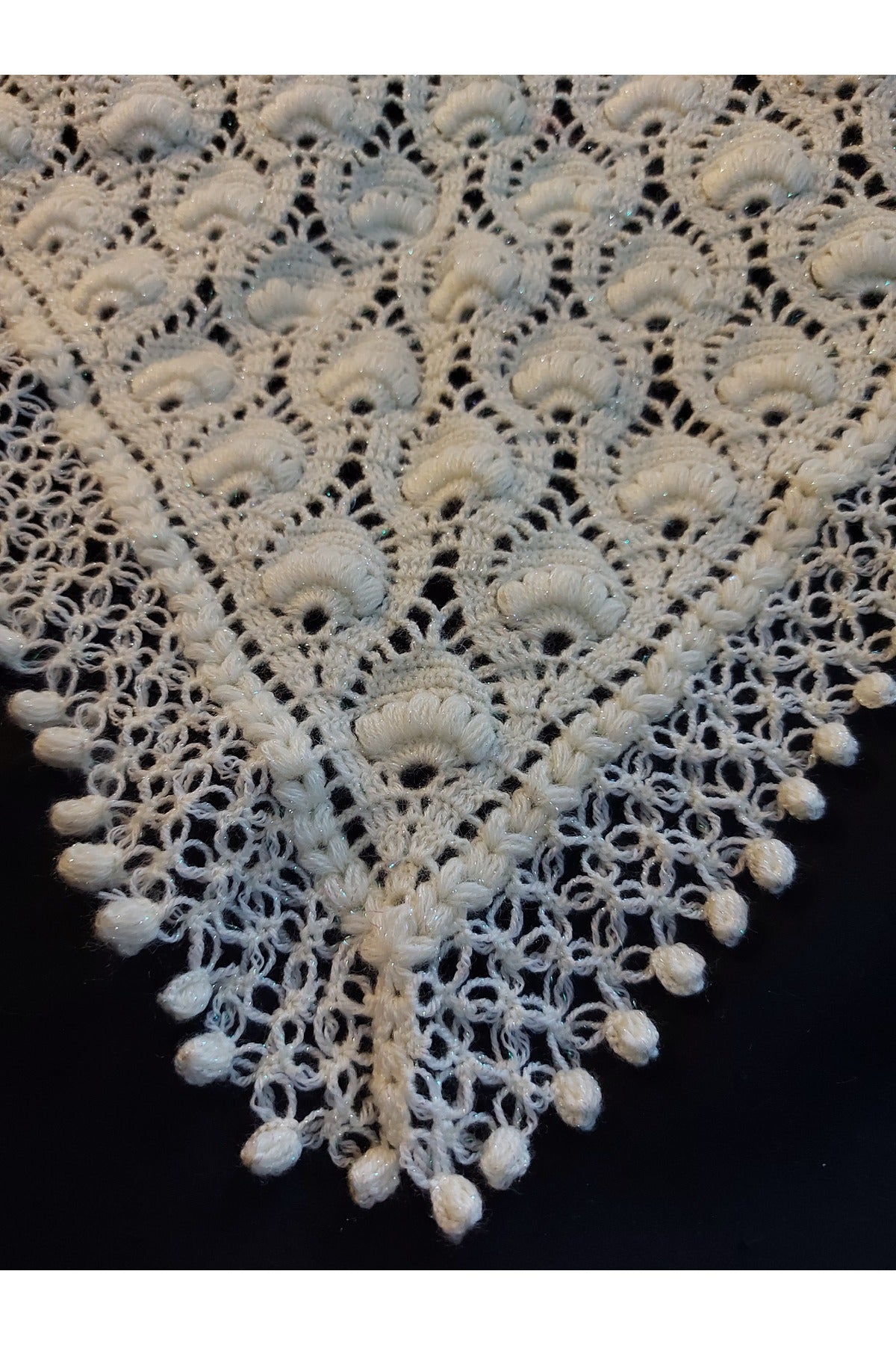 Krem Rengi Laleli Şal