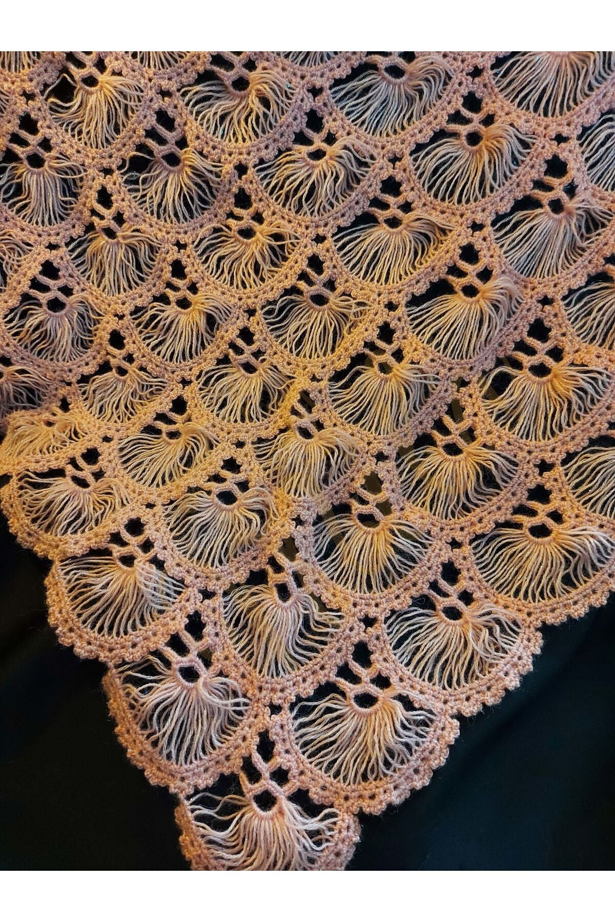 Pembe Yelpaze Model Şal