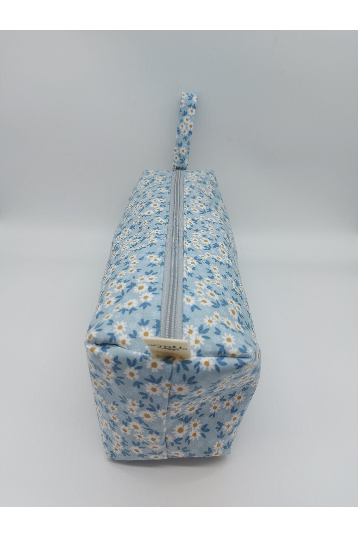 Mavi Minik Çiçekli Büyük Boy Düzenleyici Çanta