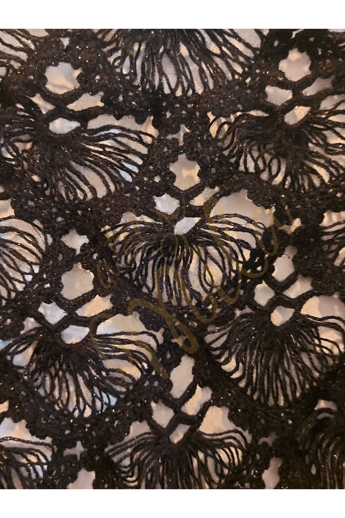 Siyah Yelpaze Model Şal