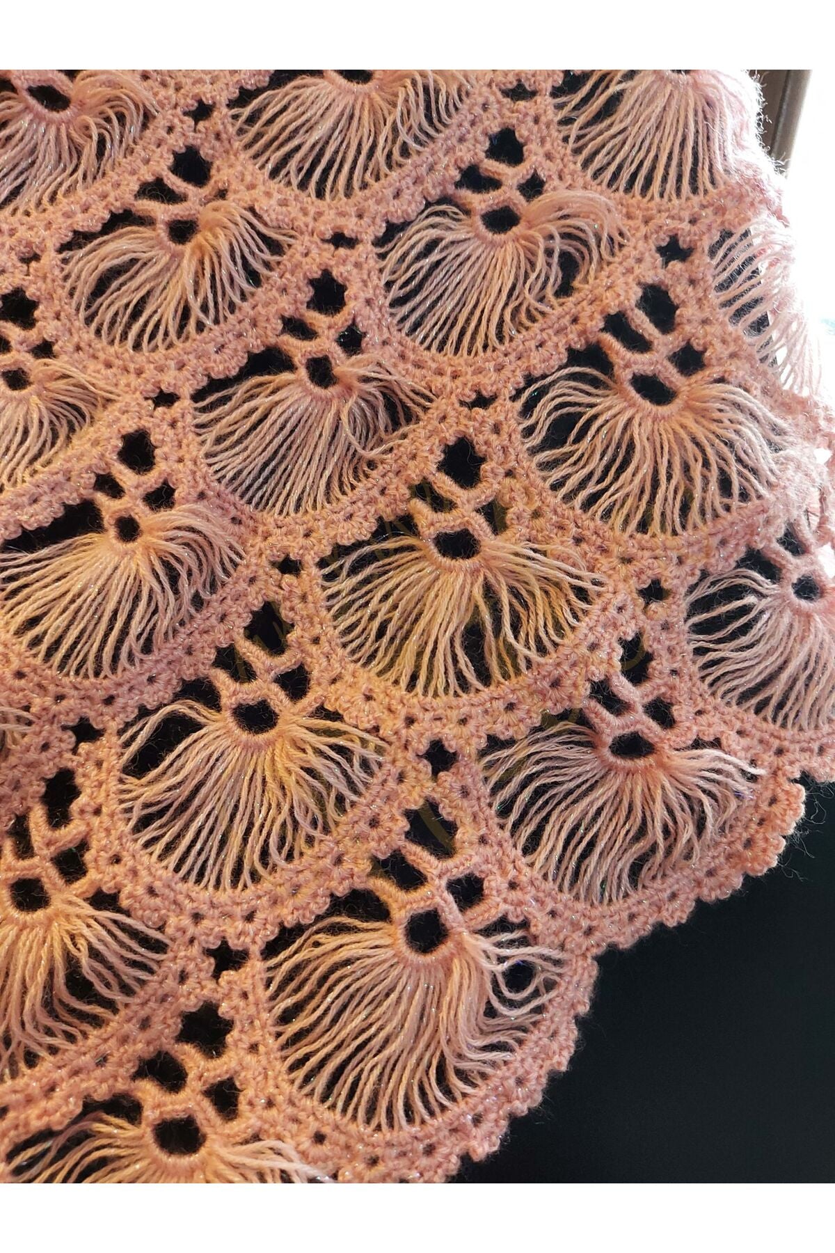 Pembe Yelpaze Model Şal