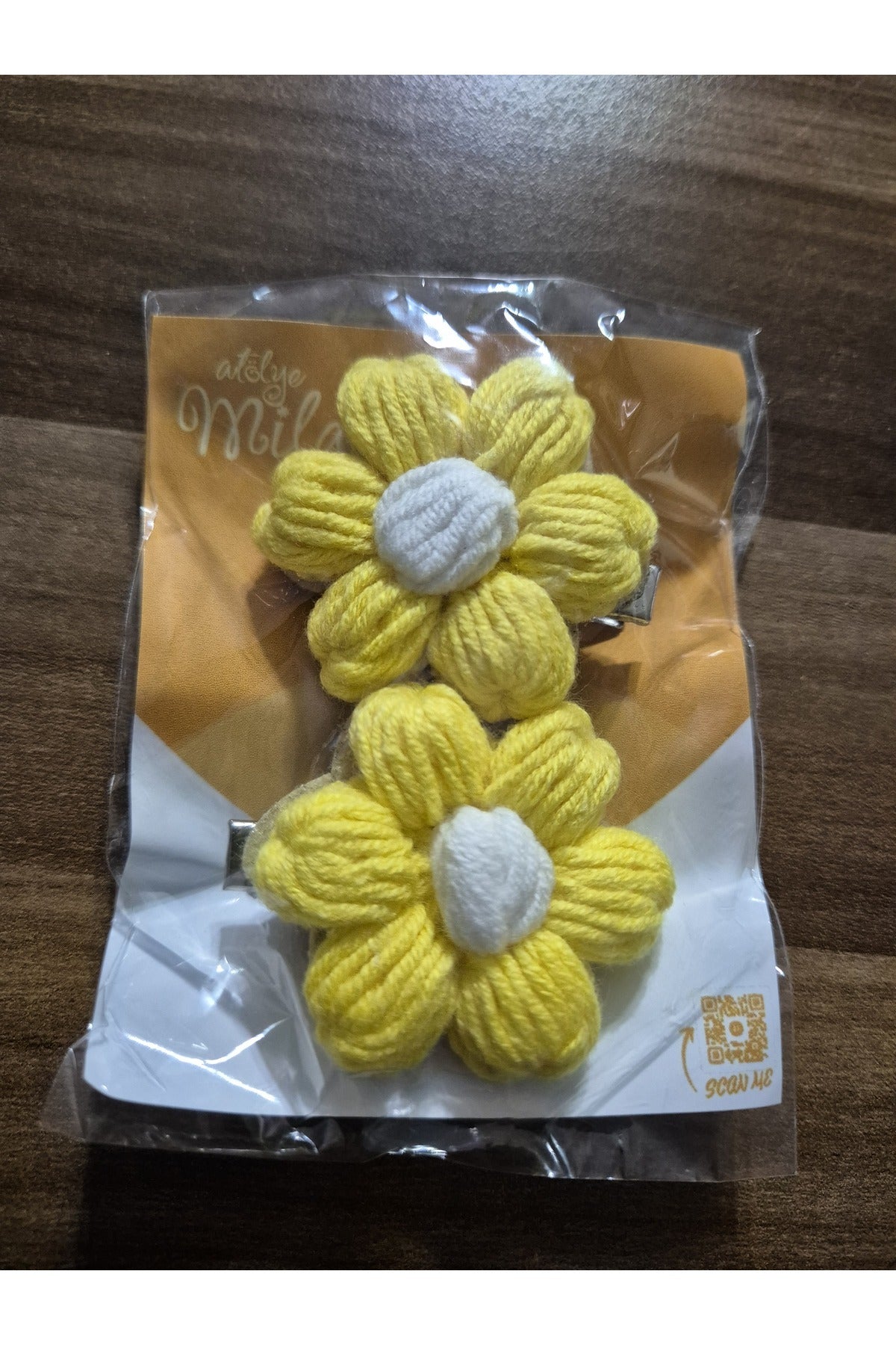 SARI BEYAZ PAPATYA ÖRGÜ TOKA