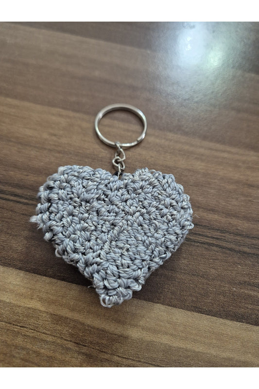 GRİ KALPLİ PUNCH ANAHTARLIK