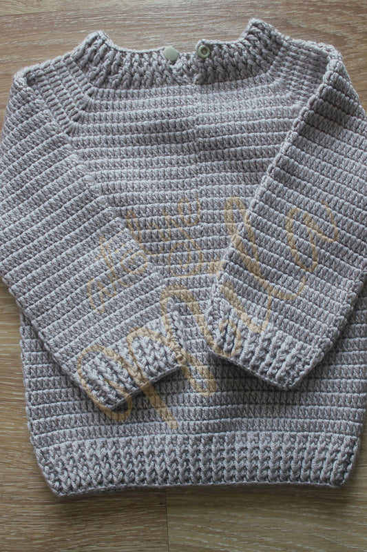 Açık Kahve Tığ İşi Kazak