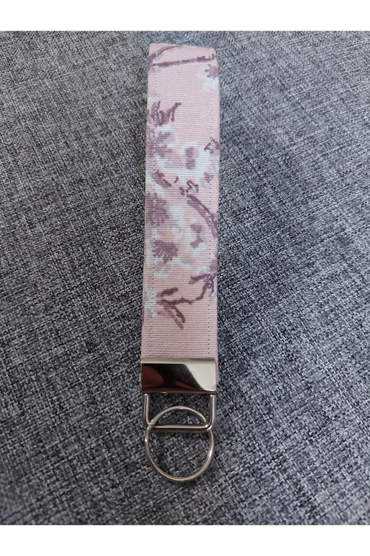 MOR ÇİÇEKLİ KUMAŞ ANAHTARLIK