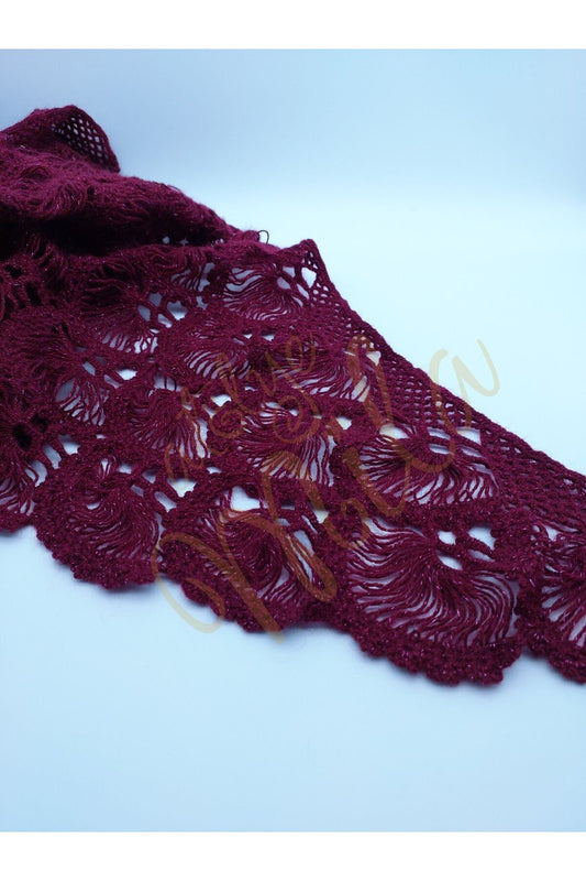 Mürdüm Yelpaze Model Şal