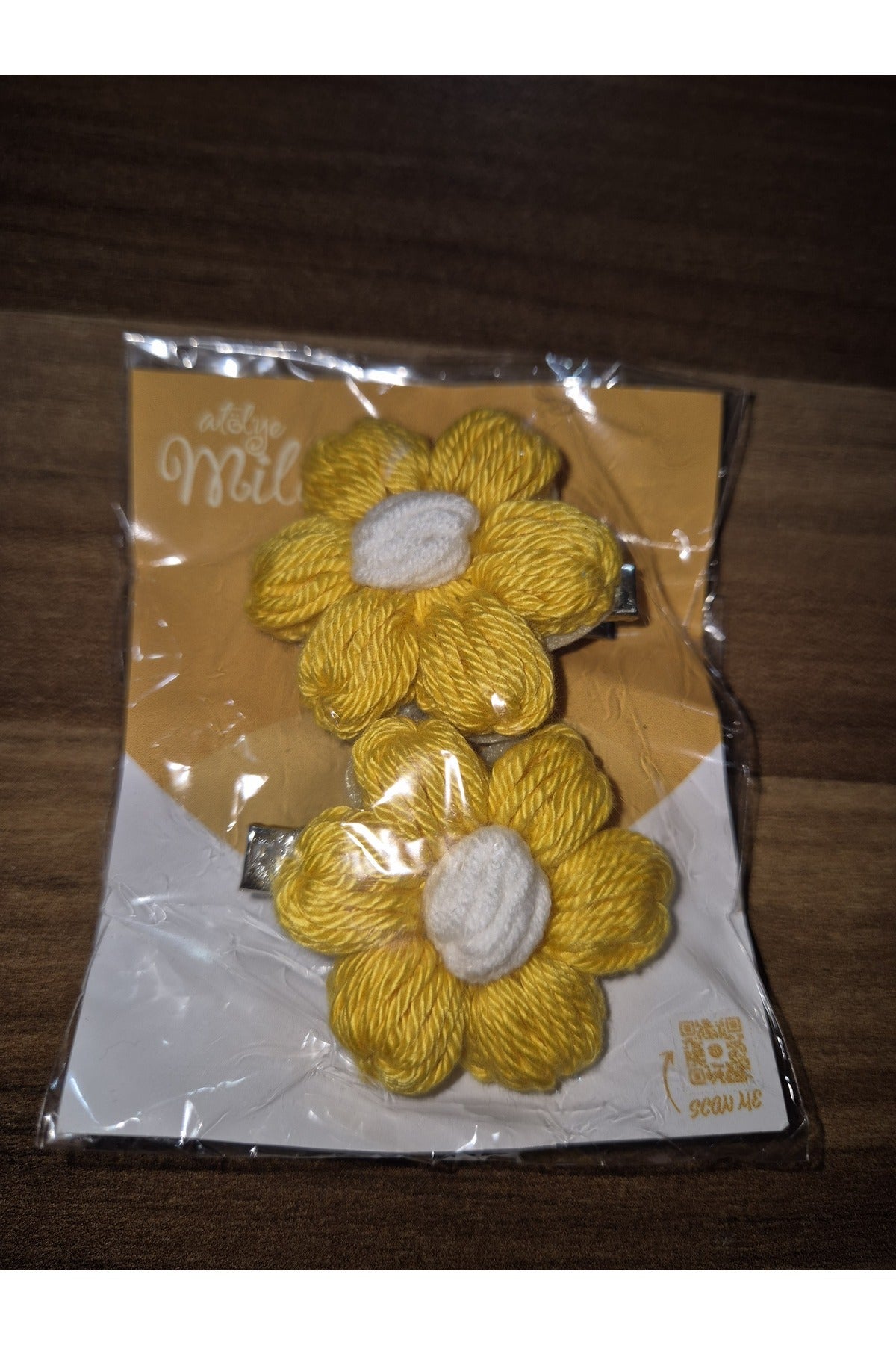 SARI BEYAZ PAPATYA ÖRGÜ TOKA