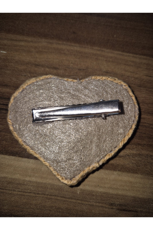 KAHVERENGİ BÜYÜK BOY KALPLİ PUNCH TOKA