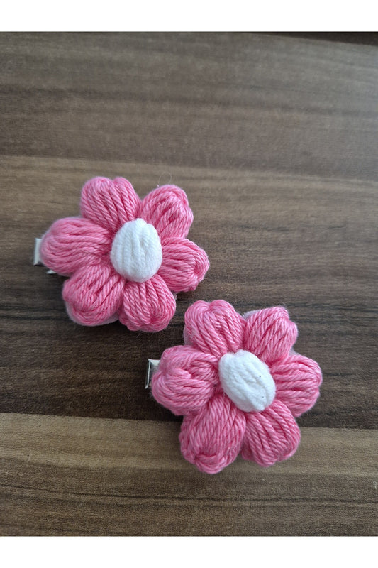 PEMBE BEYAZ PAPATYA ÖRGÜ TOKA