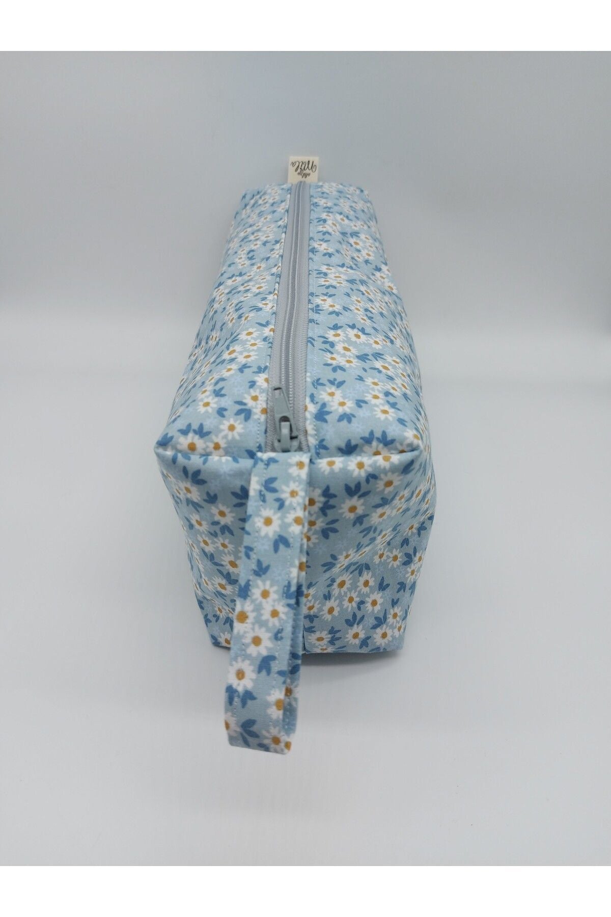 Mavi Minik Çiçekli Büyük Boy Düzenleyici Çanta