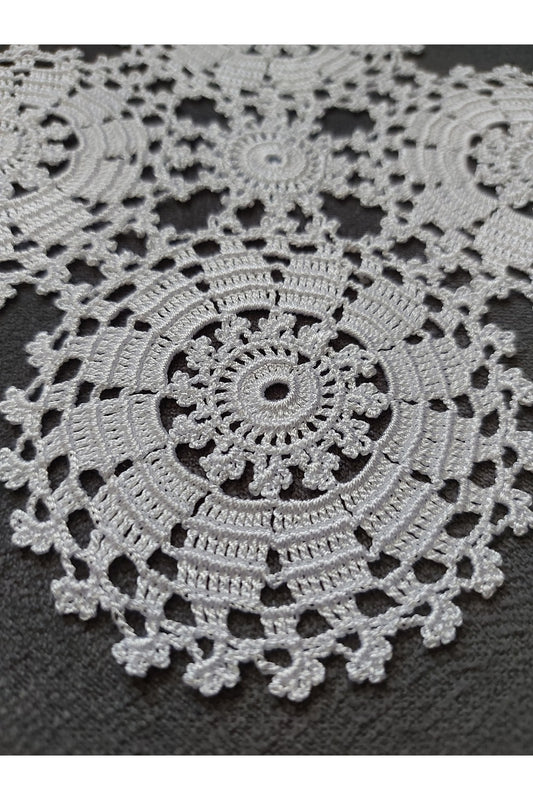DÖRTLÜ YUVARLAK DANTEL PEÇETE- ÇEYİZLİK