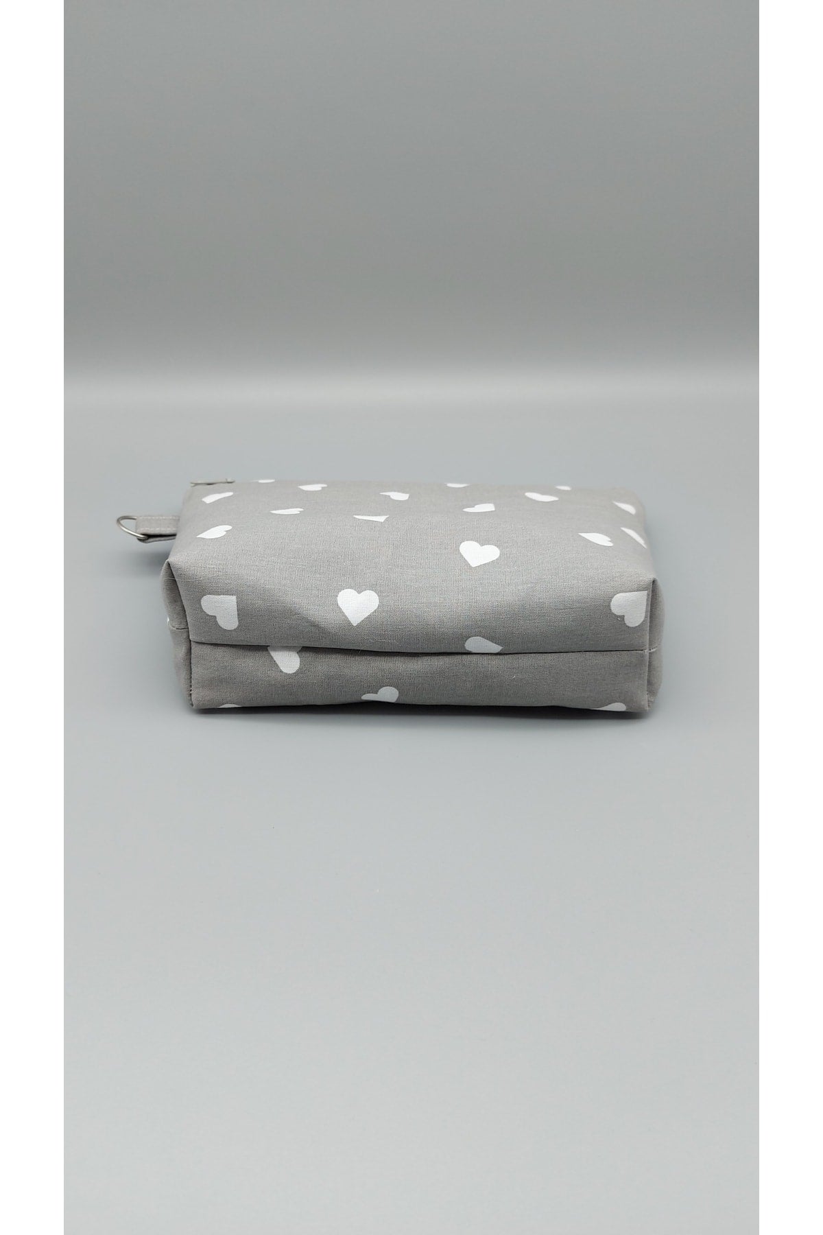 Kalpli Gri Makyaj Çantası