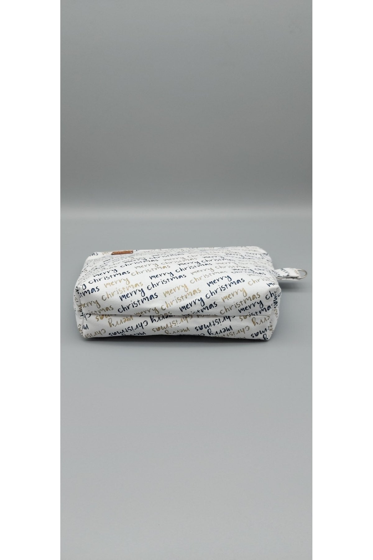 Beyaz Merry Christmas Makyaj Çantası