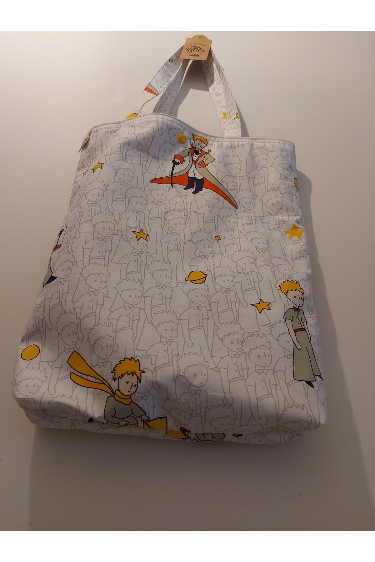 Küçük Prens Desenli Kumaş Omuz Çantası
